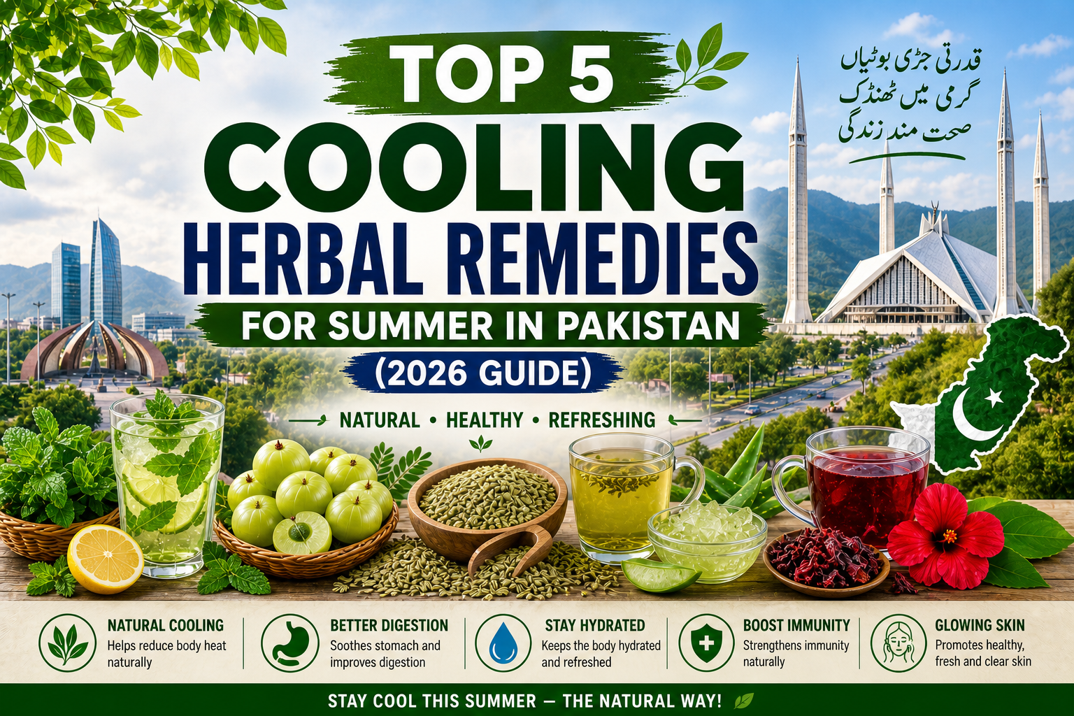 Top 5 Cooling Herbal Remedies for Summer in Pakistan (2026 Guide)