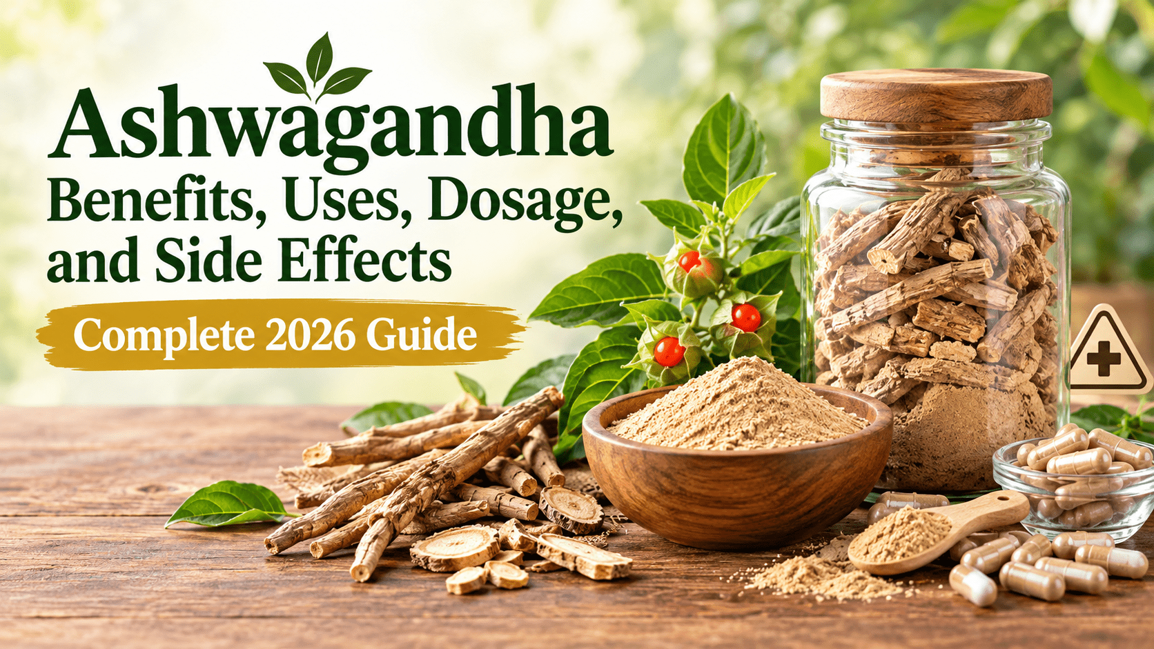 Ashwagandha Benefits, Uses, Dosage, and Side Effects: Complete 2026 Guide