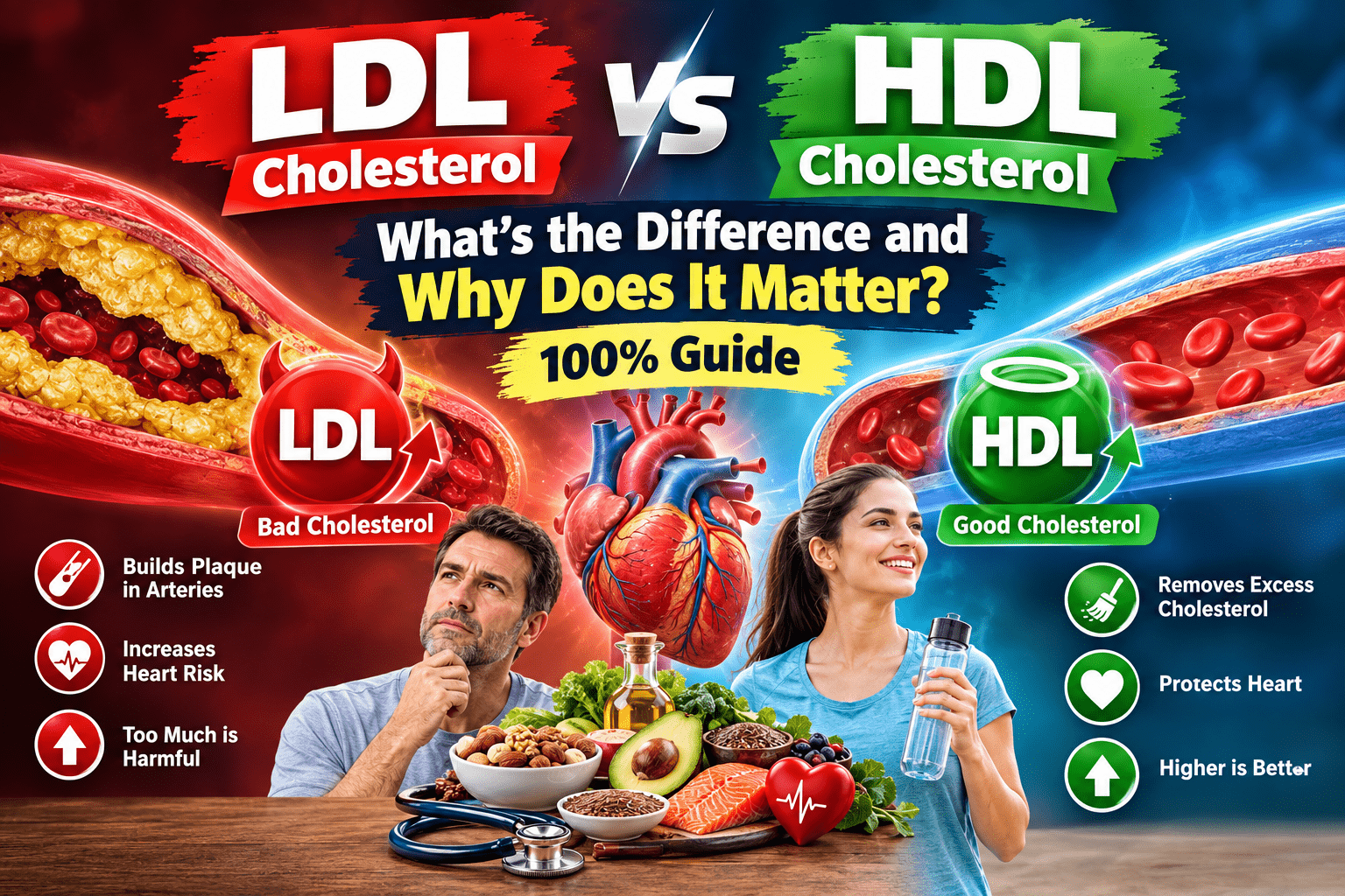 LDL cholesterol vs HDL Cholesterol: What’s the Difference and Why Does It Matter? 100% Guide