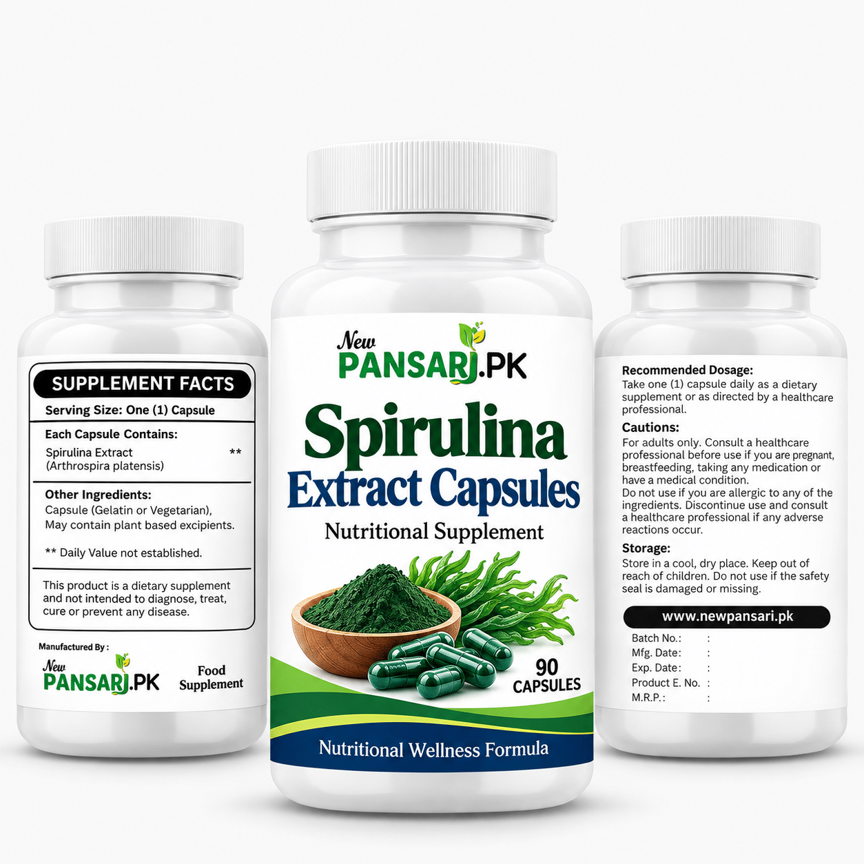 Spirulina Extract Capsules 500mg Spirulina Extract Capsules 500mg