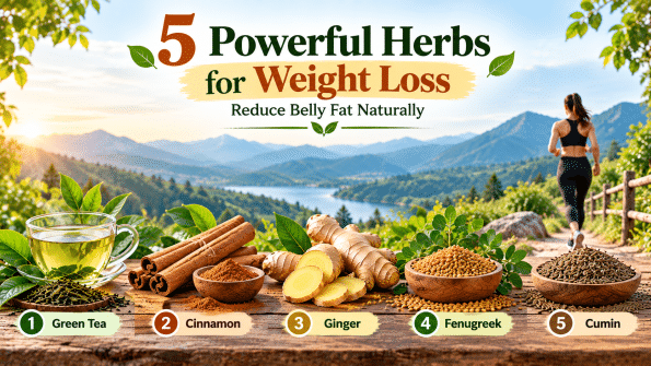 5 Powerful Herbs for Weight Loss | Reduce Belly Fat Naturally | Herbal Remedies