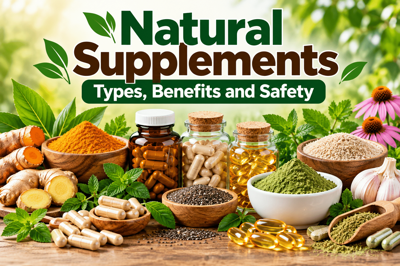 Natural Supplements : Types, Benefits and Safety 100% Guide